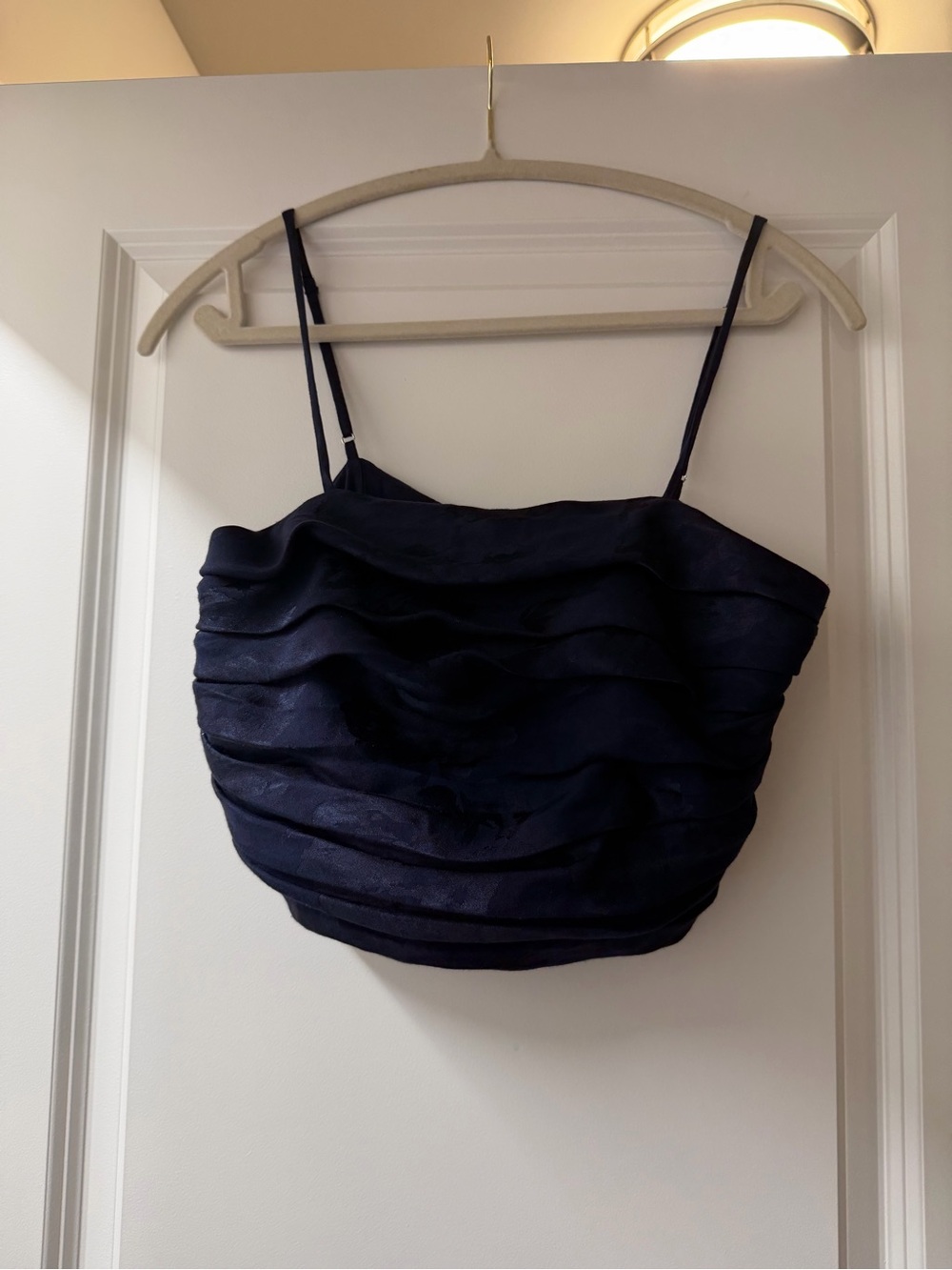 Anthropologie Navy Layered Ruched